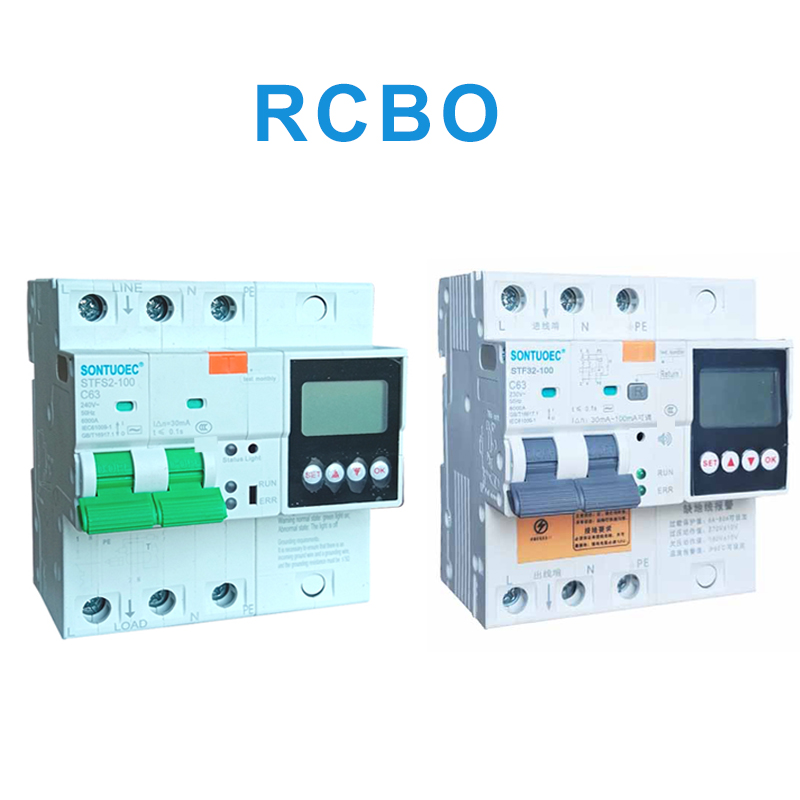 100A 2P 4P Multifunctional RCBO