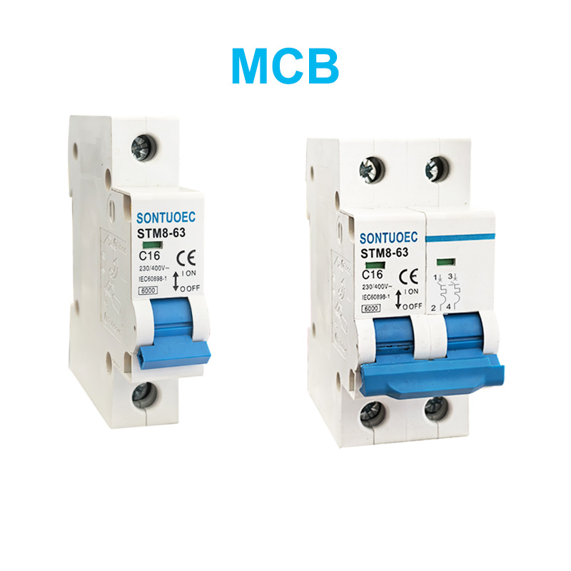 STM8-63 Circuit Miniature 6KA 1P 2p 3p 4p 16A 230 / 400V