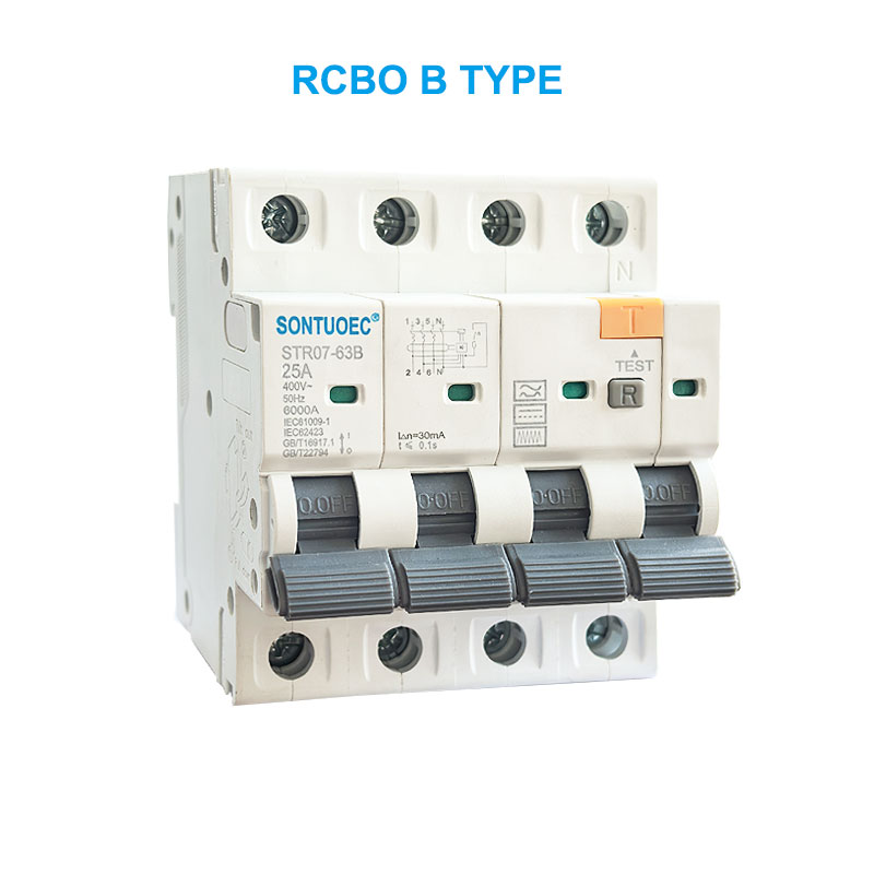 Stro7-63b RCBO B Type 2p 4p Breater Circuit Residual Residual
